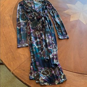 Atos Lombardini Italian faux wrap dress 42 (4/6)
